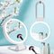 3 Colors LED Vanity Mirror with Touch Screen 5/10x USB Rechargeable Dimming Makeup Mirror 3 Brightness Portable