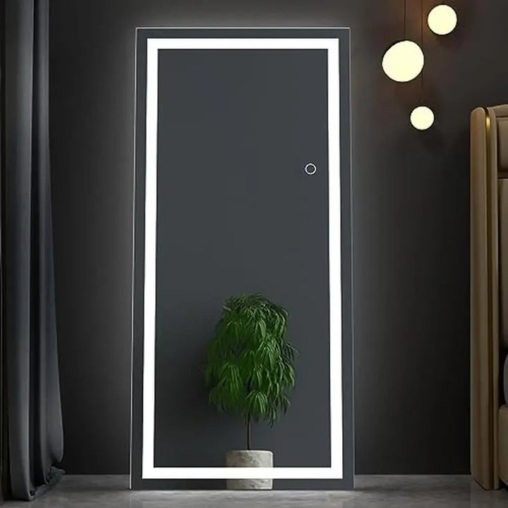 LED Full Length Mirror 70"x 24" Dimmable Touch Control Wall Mount Mirror Dressing Room