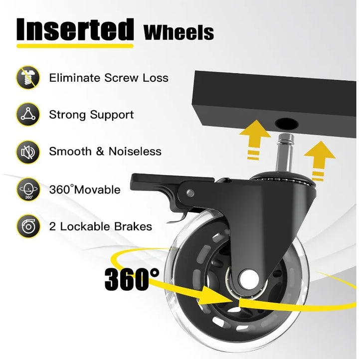 Shop Stool with Wheels, Garage Work Mechanic Stool with Backrest, Roller Mechanic Chair, Adjustable Height, 360° Swivel,