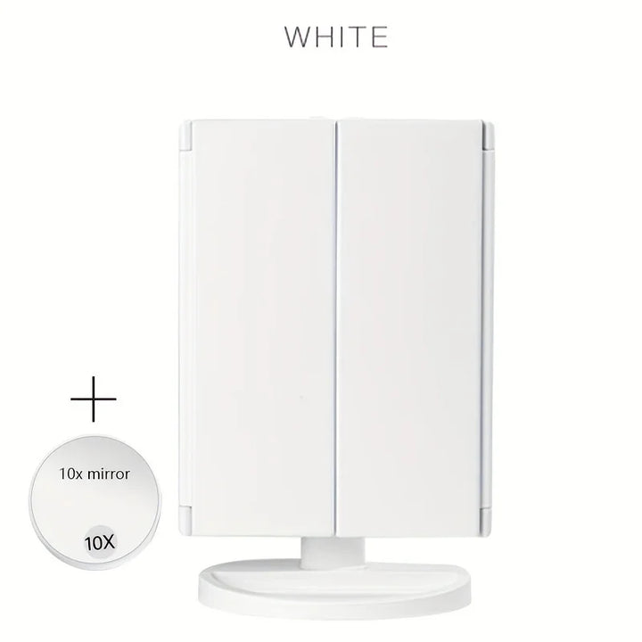 2X-10X Magnification Makeup Mirror with LED Lights & 180° Adjustable Bracket - Perfect for Holiday Gifts! Christmas Decorations