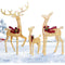 Reindeer Christmas Decoration for Yard 3Piece Light Up Reindeer Family for Christmas Outdoor Decorations Yard Lighted Xmas Deer
