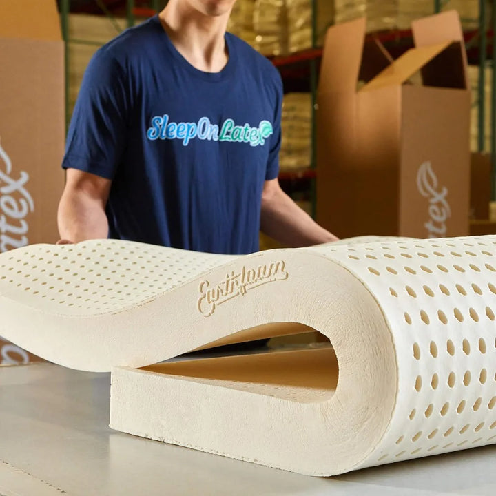 Pure Green Natural Latex Mattress Topper - Soft - 2 Inch - Full Size (GOLS Certified Organic)