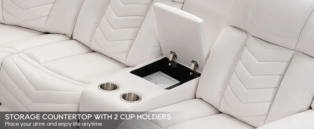 RPD4-Power Recliner Sectional Sofa Couches with Bass Speakers Living Room.Leather Reclining Corner Sectionals Sofa Couch Sets wi