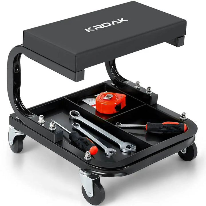 Mechanic Stool 120kg Rolling Pneumatic Creeper Garage/Shop Seat Padded Rolling Workshop Stool for Garage Auto Repair