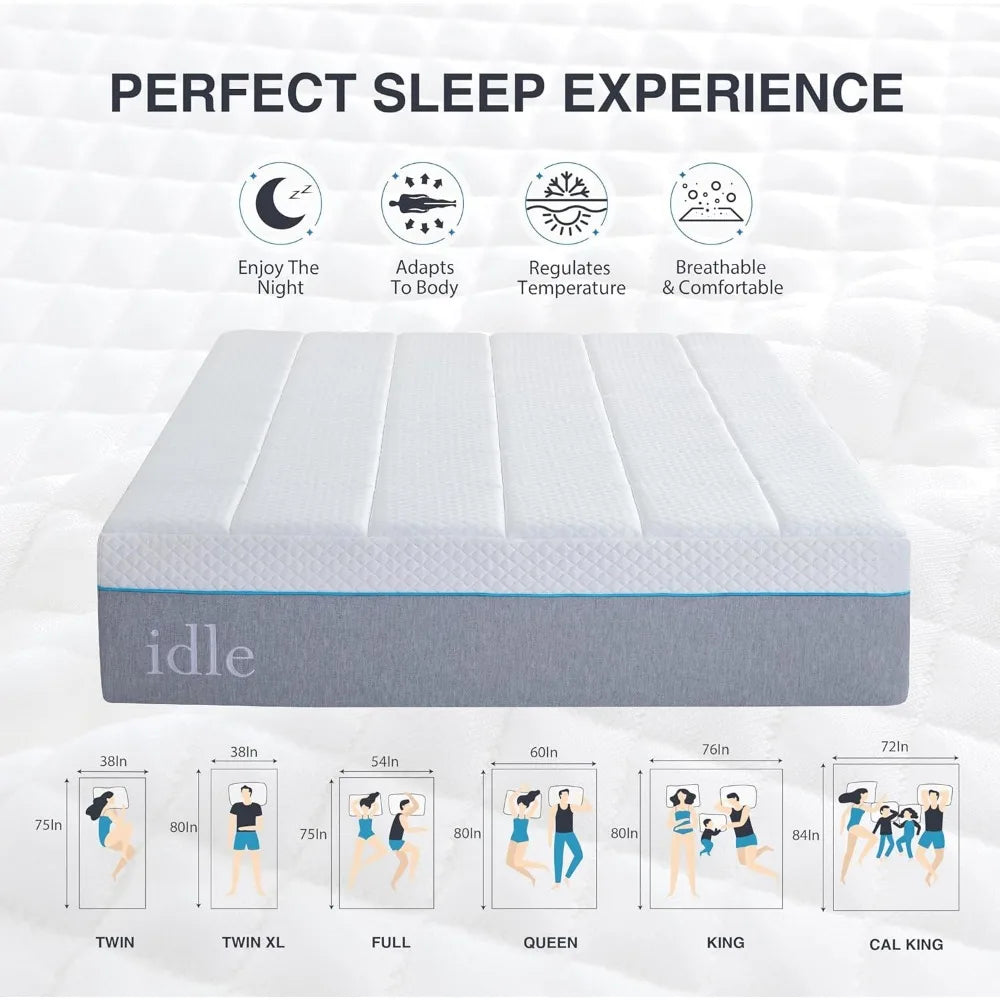 King Size Mattress 14 Inch Gel Memory Foam CertiPUR-US Certified Mattress in A Box, Foam Made in USA, 80"×76"×14"