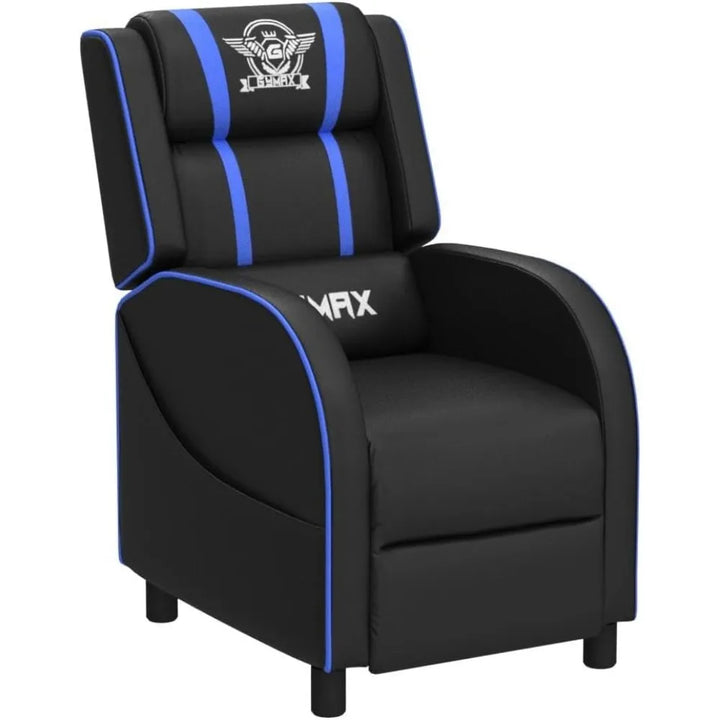 Gaming Recliner, Massage Gaming Chair w/Adjustable Footrest, Remote Control & Side Pocket, Ergonomic Game Lounge Chair, Racing