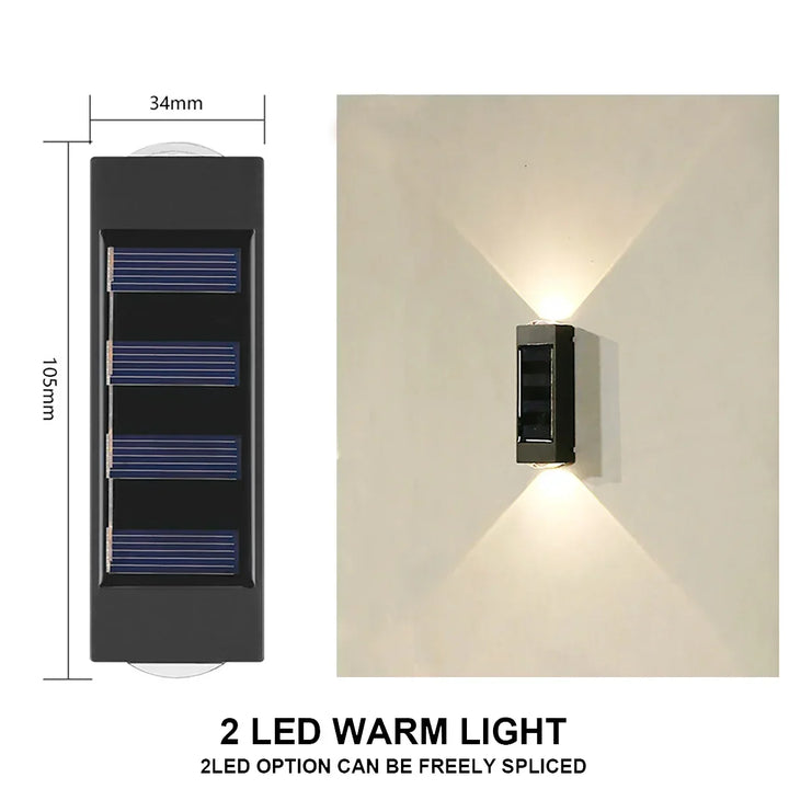 Waterproof Solar Wall Light â€“ 6-LED Outdoor Decorative Lights for Landscape, Garden, Courtyard, or Street | Trufairs