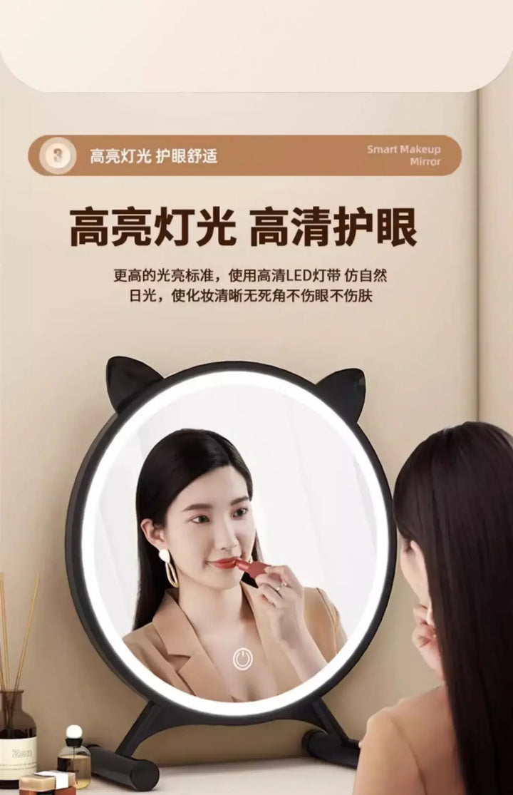 Unique Makeup Mirror Compact Korean Bedroom Funky Girl Aesthetic Items Art Circular Mirror Cosmetics Vestidores Decoracao Quarto