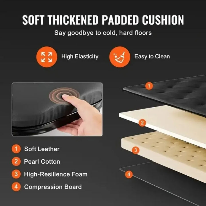 36 Inch 3 in 1 Mechanical Creeper with Brake Mode Z Seat 450 lbs Capacity Adjustable Foldable 6 Wheel Garage Rolling Seat Lay D