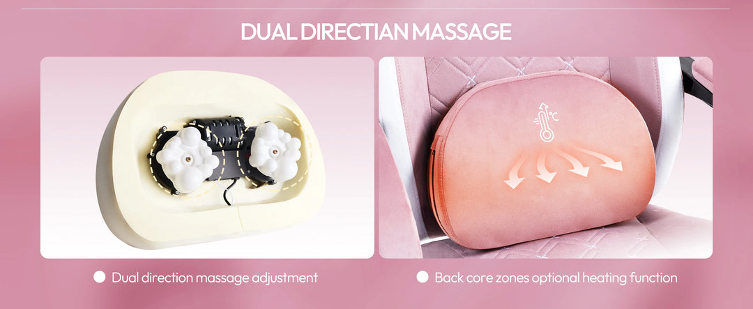 Dowinx Gaming Chair with Heated Massage Lumbar Support, Breathable Fabric Office Chair with Pocket Spring Cushion and Footrest,