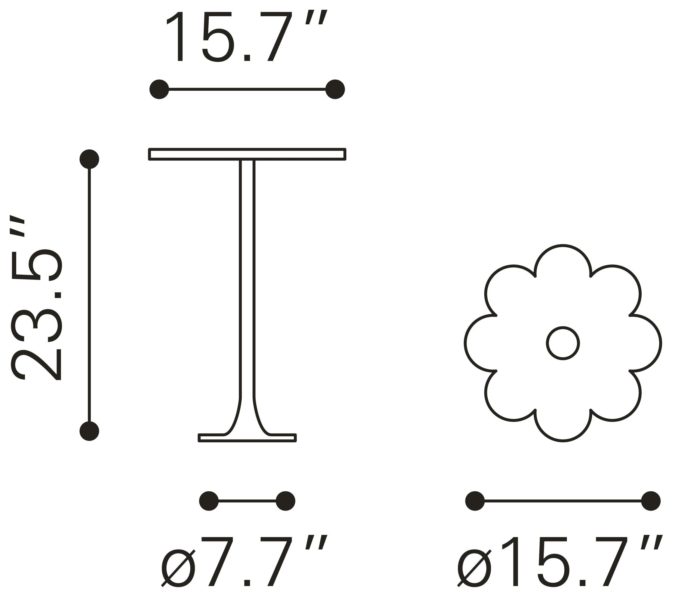 Scallop Side Table Multicolor