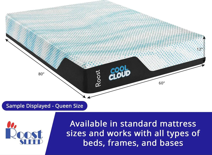 Cooling Gel Memory Foam Mattress 12 inch King Mattress Improves Sleep with Exclusive Cool Sleep Technology and Plush Comfort for