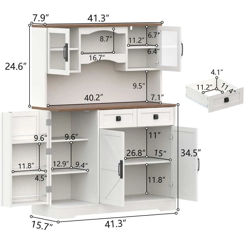 71" tall metal pantry storage cabinet with doors and 4 adjustable shelves, white kitchen food pantry cabinets, tall freestanding
