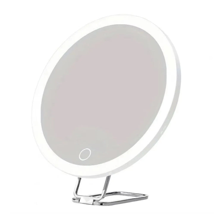 360° Adjustable Stand Magnifying Mirror with Light High-Definition Foldable LED Makeup Mirror 5/10/20/30x 3 Color Light