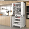 72.4" Kitchen Pantry Cabinet, Tall Storage Cabinet with Pull-Out Shelf Board and Drawer, Freestanding Cupboard with Ad