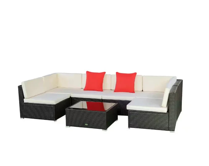 Patio Furniture Sectional Set Outdoor Lawn Conversation Sets,make you comfortable whether you are sitting or lying down