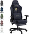 Dowinx Gaming Chair with Massage Lumbar Support, Suede Fabric Ergonomic Computer Chair with Footrest for Adults