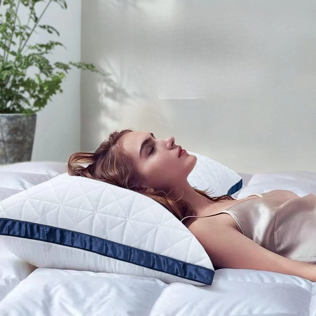 Supportive Breathable Down Alternative Gusseted Pillow for Side Stomach or Back Sleepers