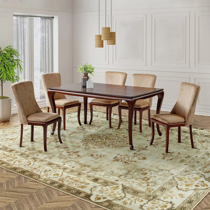 Area Rugs for Living Room Elegant Floral Traditional Faux Wool Area Rug