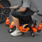 SPTA Car Mechanic Stool Rolling Creeper Seat Cushion Brake Wheels Tray Roller