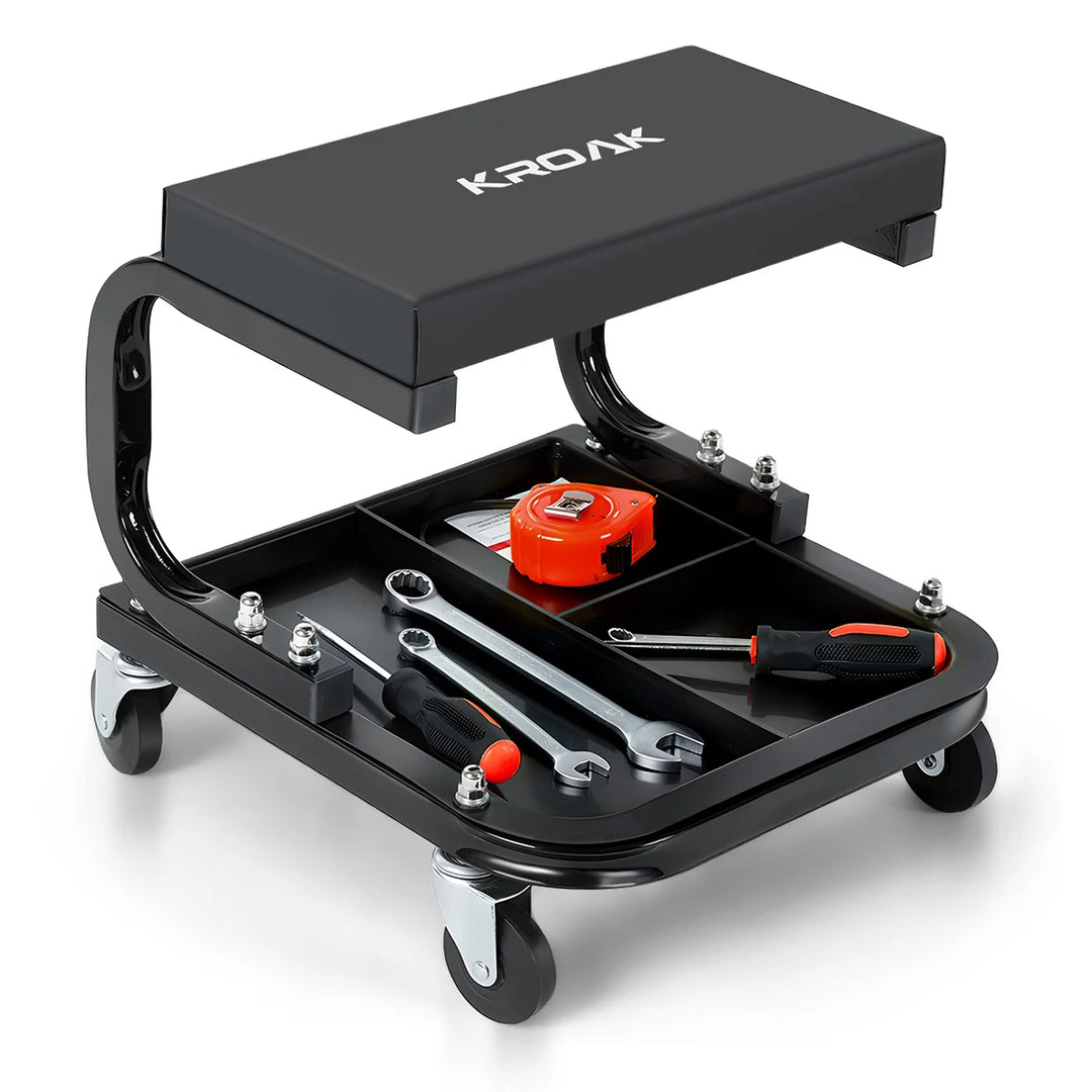 Mechanic Stool 120kg Rolling Pneumatic Creeper Garage/Shop Seat Padded Rolling Workshop Stool for Garage Auto Repair