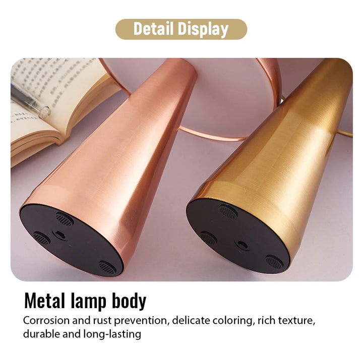 Retro table lamp Mushroom LED Night Light Rechargeable desk lamp Touch Sensor Reading Lights  for bedroom  Restaurant Bar Decor