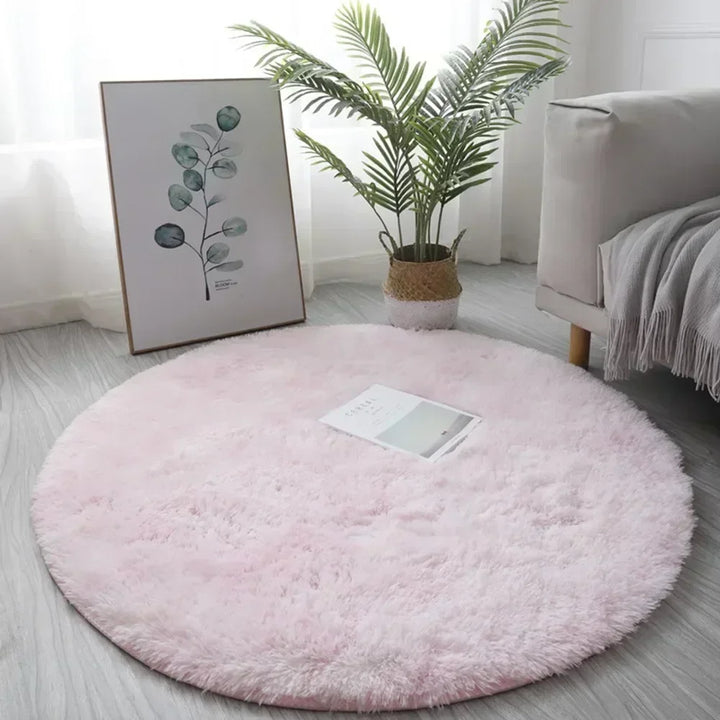40/60CM Circle Round Shaggy Rug Soft Non-slip Area Rugs Living Room Bedroom Carpet Floor Mat For Girl Home Decoration