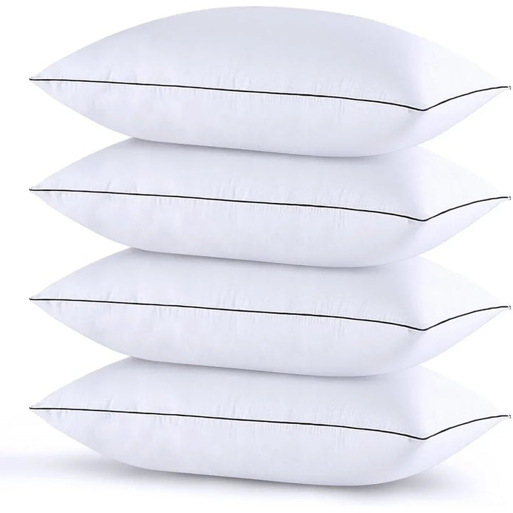 Standard Size Bed Pillows Set of 4 Down Alternative Hypoallergenic Soft Breathable Luxury Cooling Support Side Back Sleepers