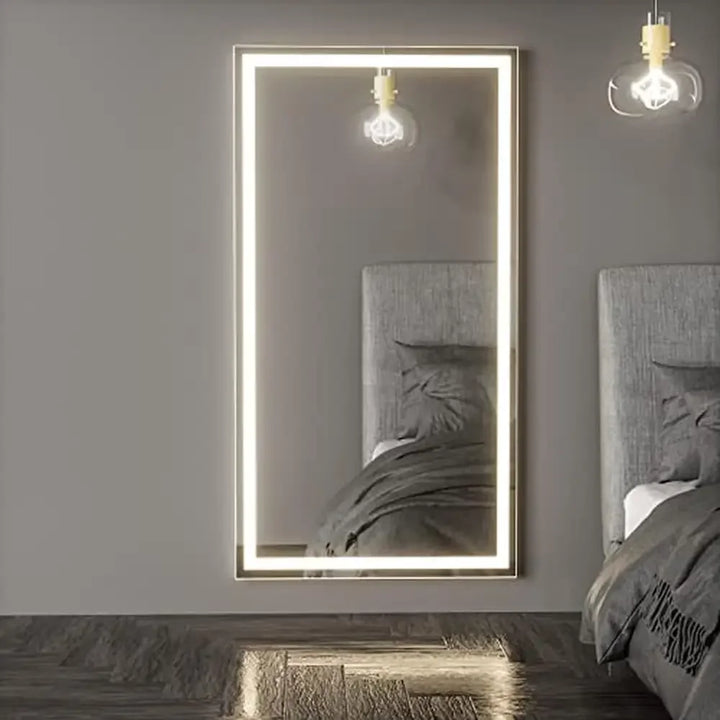 LED Full Length Mirror 70"x 24" Dimmable Touch Control Wall Mount Mirror Dressing Room