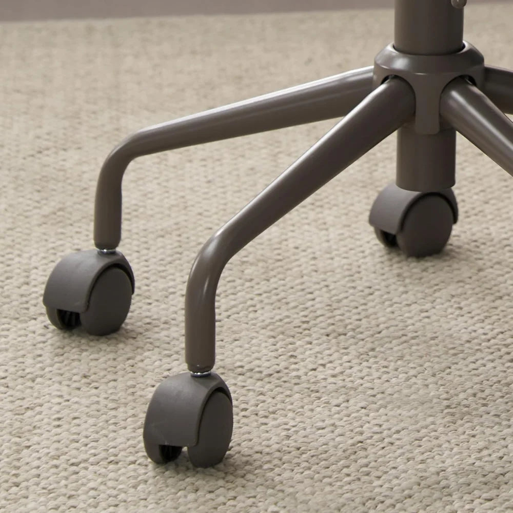Pneumatic Swivel Rolling Stool Chair with Backrest 503 Kai (Gray)