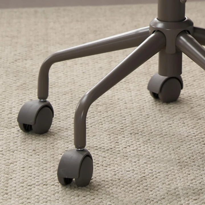 Pneumatic Swivel Rolling Stool Chair with Backrest 503 Kai (Gray)