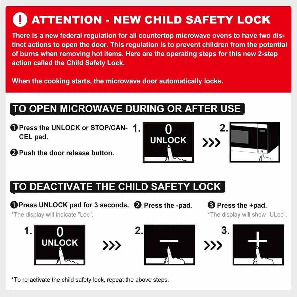Air Fry Convection Microwave 900W Stainless Steel 0.9 Cu ft 3-in-1 Multifunctional Oven New Technology Auto-Cook/Reheat Compact