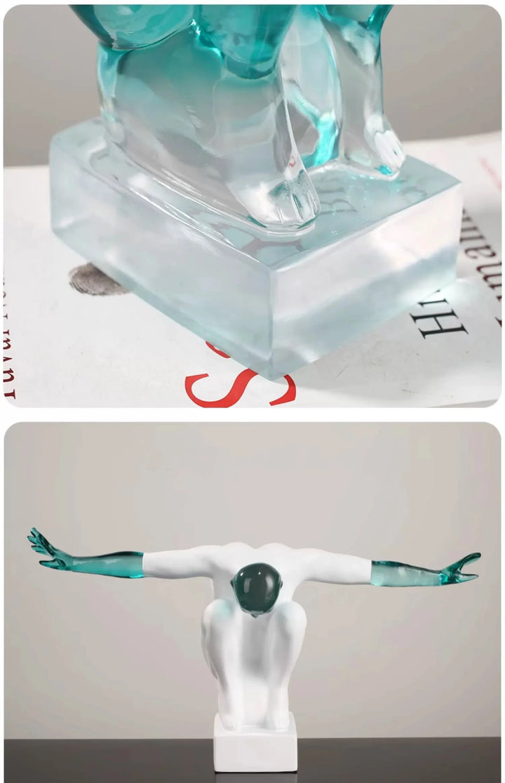 Abstract Human Figure Ornament – Creative Desktop Sculpture Gift | Trufairs