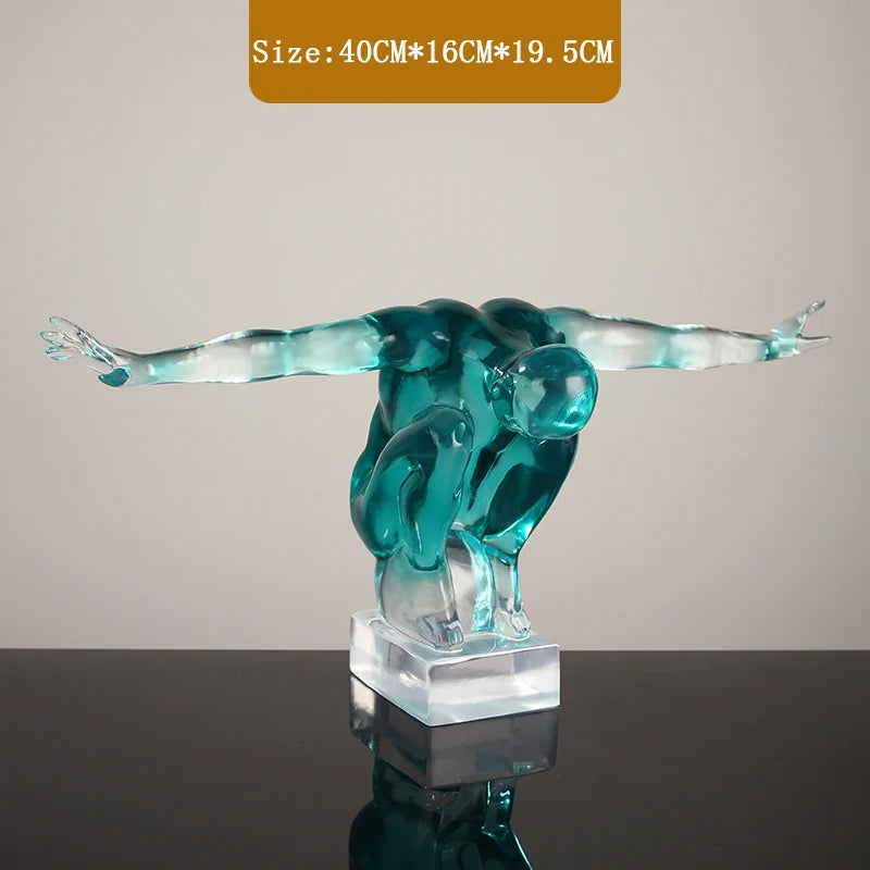 Abstract Human Figure Ornament – Creative Desktop Sculpture Gift | Trufairs