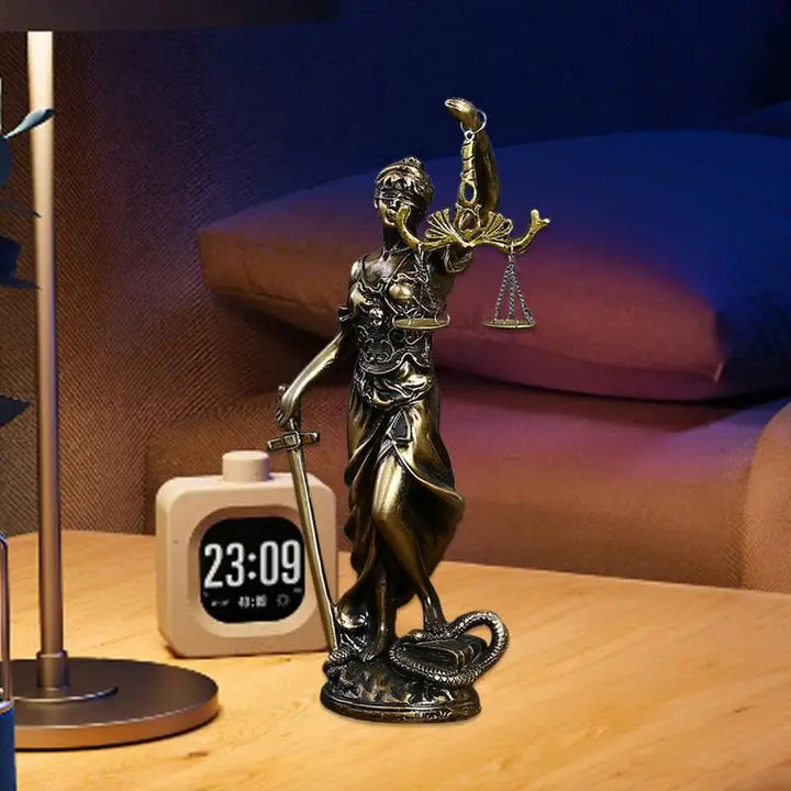 Goddess Of Justice Statue Justice Goddess Resin Desk Figurine Justice Fairness Goddess Statue Greek Mythology Ornaments For