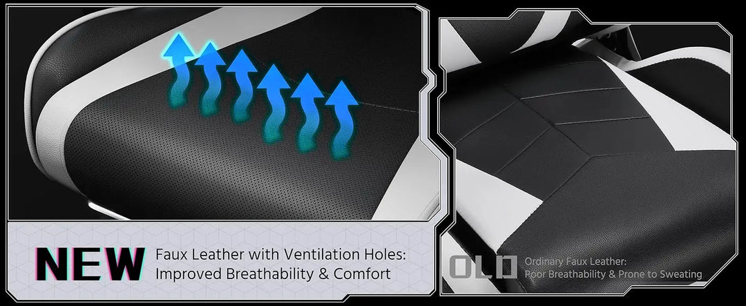 Ergonomic Gaming Chair with Swivel Seat&Headrest, Adjustable Video Game Chair with Massage Lumbar Support and Footrest Height