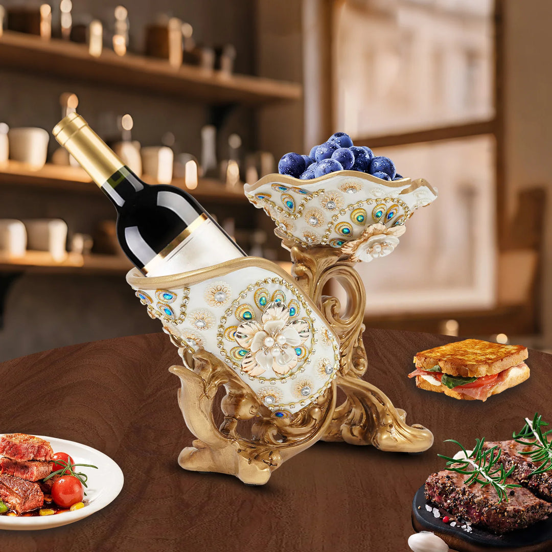 Red Wine Holder Living Room Luxury Wine Cabinet Decorations High Foot Wine Glass Holder Household Wine Bottle Rack