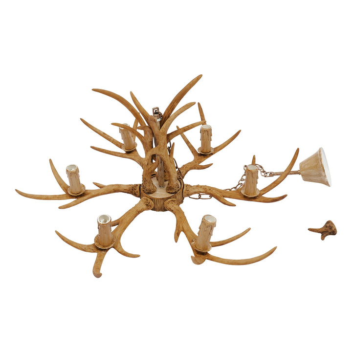 Retro Antler Chandelier Light Deer Horn Restaurant Dining Pendant Lamp