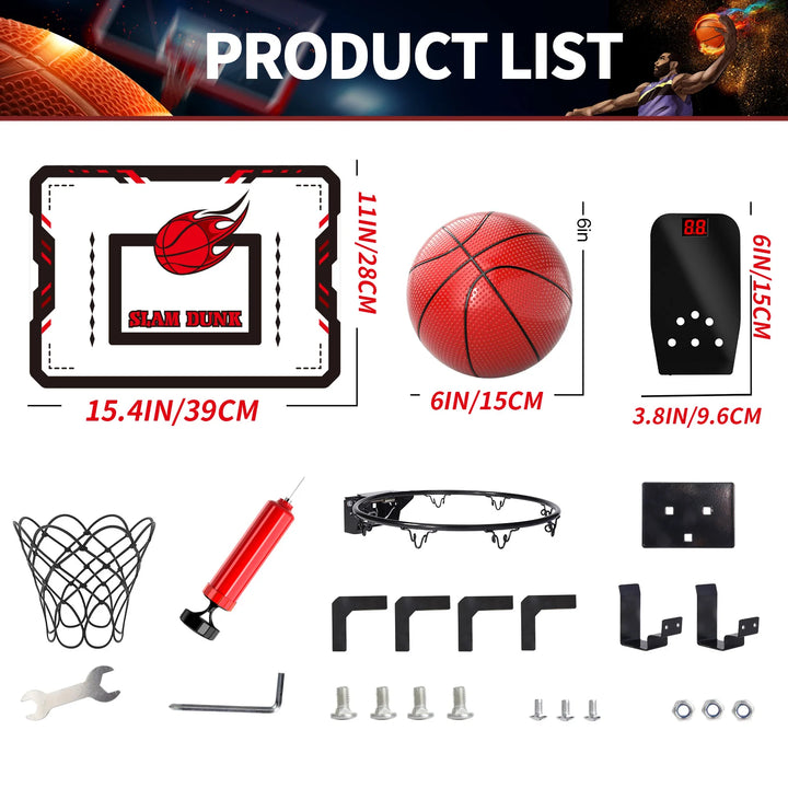 Indoor Basketball Hoop Kids Toys Room Mini Basketball Ball Hoop Sets With Electronic Scoreboard Sport Toys Boys Birthday Gifts