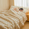 Ultra Soft Luxury Flffy Faux Rabbit Fur Blanket, Thick Winter Warm Throw Blankets, Plush Cozy Bubble Fleece Blankets Home Decor