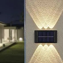 Waterproof Solar Wall Light â€“ 6-LED Outdoor Decorative Lights for Landscape, Garden, Courtyard, or Street | Trufairs