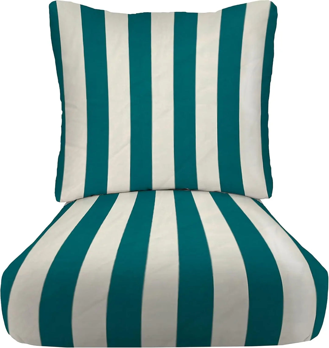 Deep Seating Cushion with Pillow Back  24” x 27” Seat  All-Weather Spun Fabric  Water and Fade-Resistant  Outdoor Chair