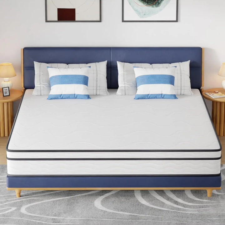 10 Inch King Mattress Hybrid Mattress Memory Foam Innerspring Premium Foam Mattress Pressure Relief CertiPUR-US Certified Medium