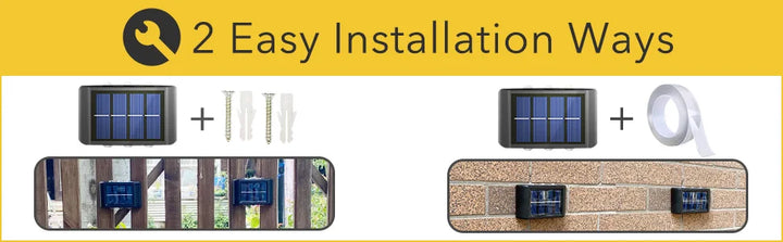 Waterproof Solar Wall Light â€“ 6-LED Outdoor Decorative Lights for Landscape, Garden, Courtyard, or Street | Trufairs