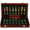 39cm Luxury Solid Wood Chess Set  Weighted Zinc Alloy Pieces, Folds for Easy Storage, Perfect Holiday Gift for Halloween Thanks