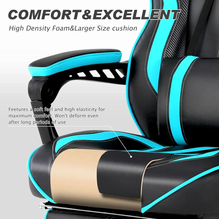 Gaming Chair for Adults Gaming Chairs with Footrest Reclining Computer Chair for Heavy People Big a