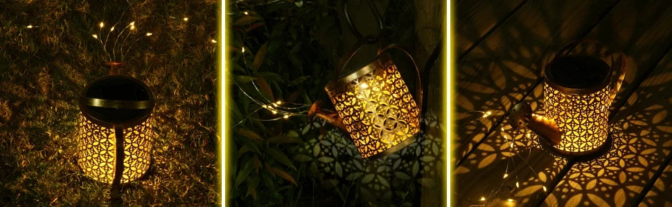 Solar Butterfly Watering Can Garden Light â€“ Waterproof Hanging Fairy Path Accent | Patio, Lawn, Outdoor DÃ©cor | Trufairs