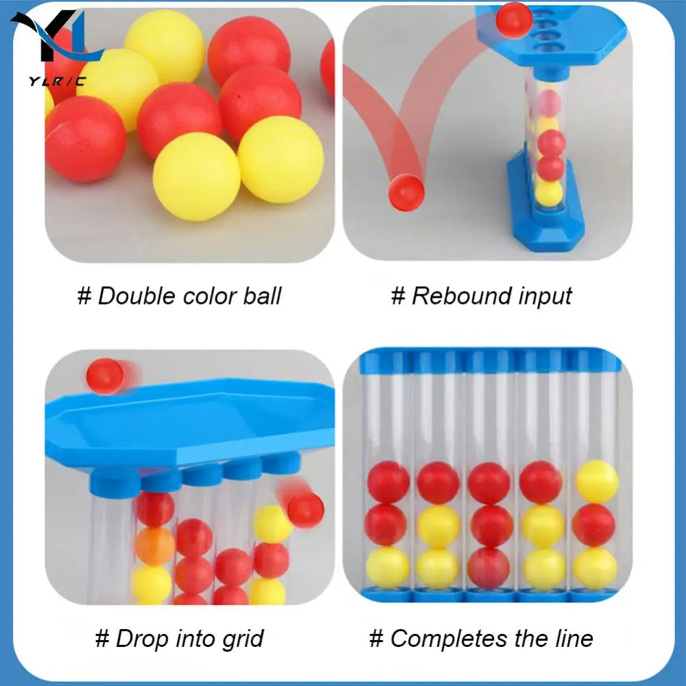 Bouncing Balls Board Game 2-4 Players Bouncing Ball Game Parent-Child Interactive Throwing Ball Toys Connect Four Ball Game