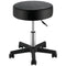 SucceBuy Rolling Round Stool 40cm Diameter w/ 5 Swivel Casters 360° Rotation Height Adjustable Round Stool for Bar Salon Office
