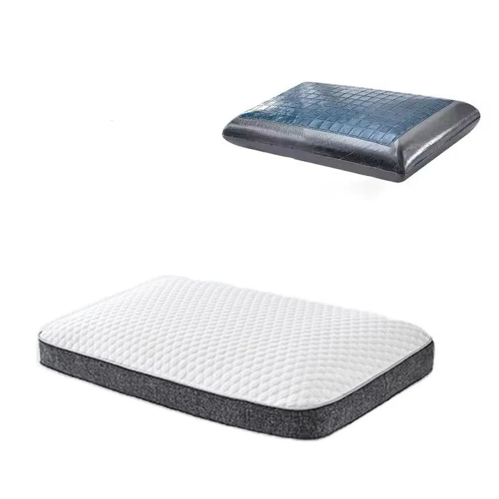 New Summer Double-sided Available Gel Cooling Pillow Bamboo Charcoal Memory Foam Ergonomics Pillows for Bedroom with Pillowcase